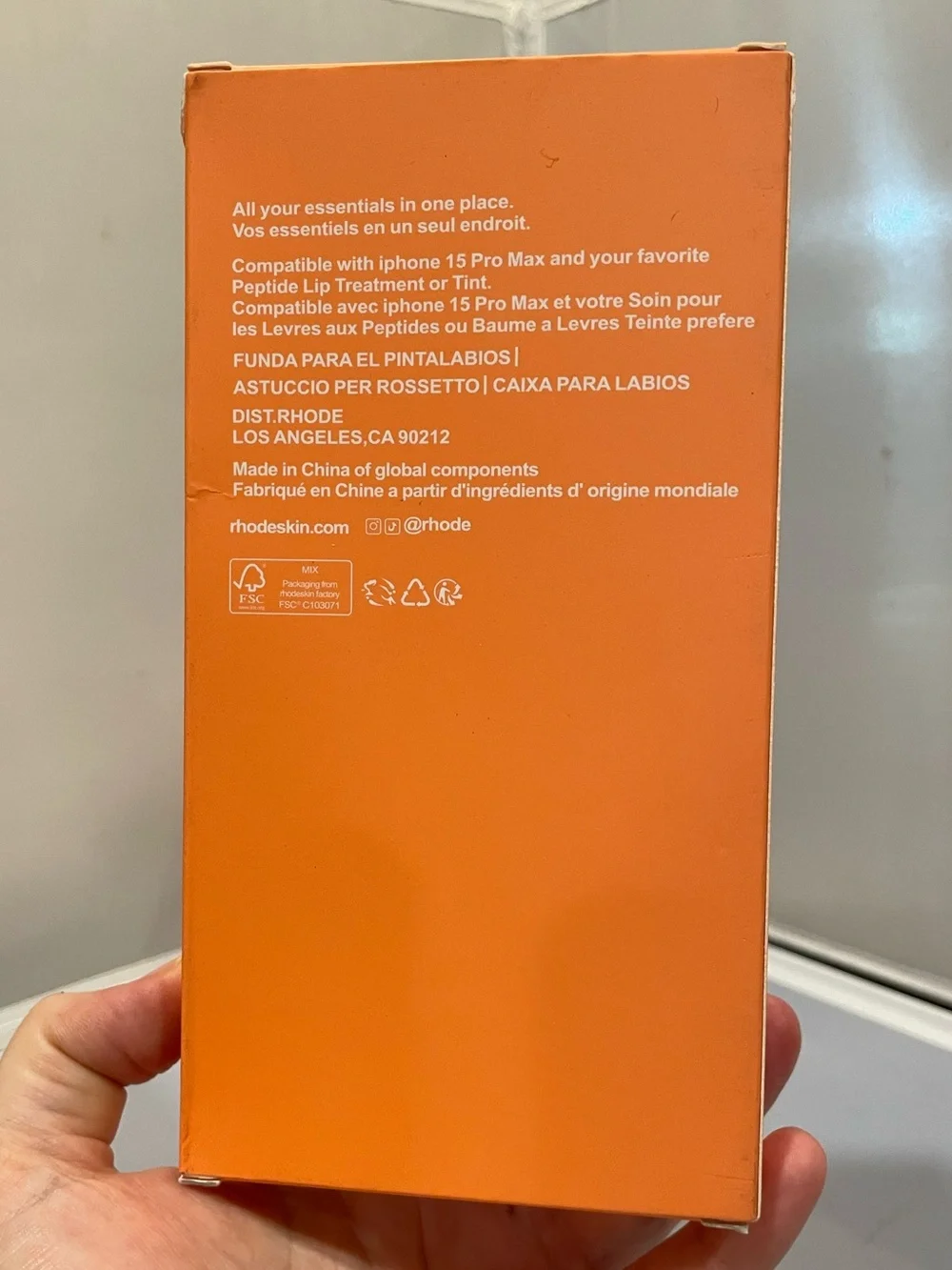 NIB Rhode Auth Silicone iPhone 15 Pro Max Phone Peptide Lip Case Peach Pit R $38